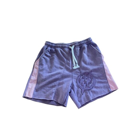 Demon Mentality Purple Embroidered Shorts – Size M (NWT) - Picture 1 of 6